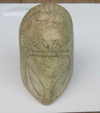 Ancient Pre - Columbian Ojuelos de Jalisco Alien God Offering Stone Artifact 3