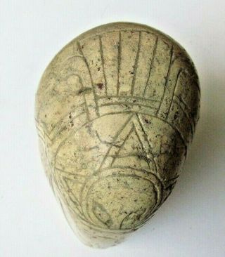Ancient Pre - Columbian Ojuelos de Jalisco Alien God Offering Stone Artifact 6