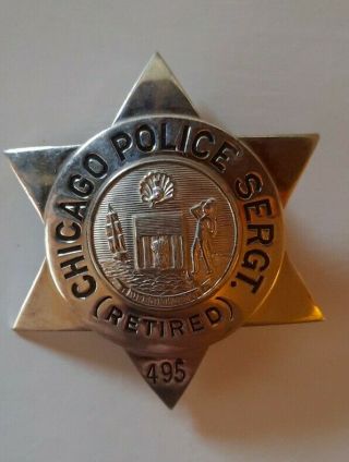 3 Vintage Chicago Police Metal Badges 6