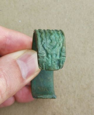 Unique Ancient Scythian Small Bronze Bracelet " Bear " Great Save Rare