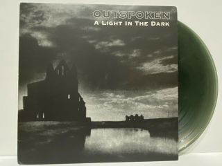 Outspoken A Light In The Dark 12 " Clear Black Marble Vinyl /193 Sxe Hardcore