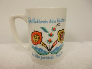 Berggren Swedish Kaffetaren Den Basta Floral Porcelain Coffee Tea Cup Mug 3