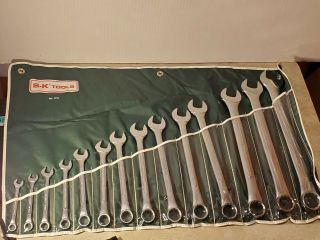 Vintage Sk Tools 14pc Sae Combination Wrench Set Forged Alloy 1714 Made In Usa