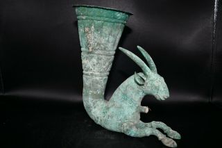 Large Ancient Persian Achaemenid Empire Bronze Rhyton in form of Horned OX 2
