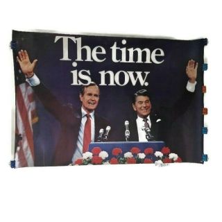 1980 Ronald Reagan Campaign Poster with George Bush Large 3