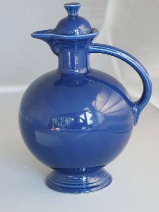 Vintage Fiestaware Carafe In Cobalt Glaze