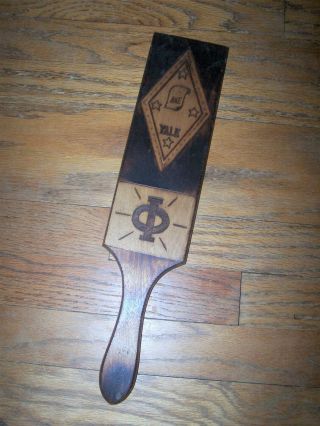 Antique Delta Kappa Epsilon Fraternity Carved Paddle,  Yale University Dke Old