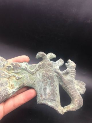 wonderful Rare Ancient Luristan bronze axe with cow beast and lion very unique 3