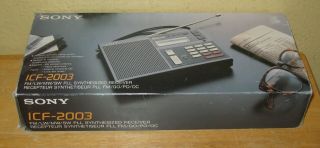Vintage Sony Icf - 2003 Fm/lw/mw/sw Digital Display Radio