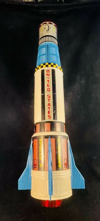 Apollo X Moon Challenger Rocket 1960 Old Rare Vintage Battery Operated Nomura
