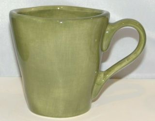 Tabletops Gallery Napoli Green 16oz.  Coffee Mug Tea Cup Ceramic Hand Painted