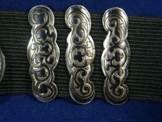 Early 20th Century Russian Military Belt Solid Silver Niello Buckle Kiev 1908 - 26 3