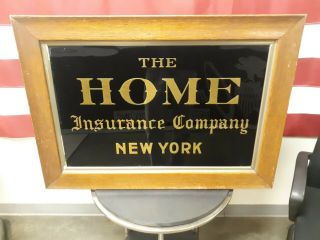 Vintage The Home Insurance Company York Advertising Sign