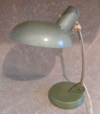 Vintage Old Green Mid Century Table Lamp Bauhaus Era