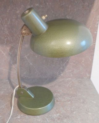 VINTAGE OLD GREEN MID CENTURY TABLE LAMP BAUHAUS ERA 2