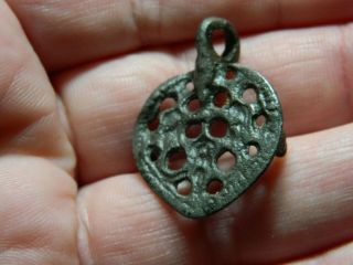 Roman Romano British Silvered Bronze Open Work Pendant Metal Detecting Detector