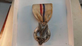 Boy Scout Bsa Explorer Silver Eagle Type 2 Compass Award Uniform Pin Medal