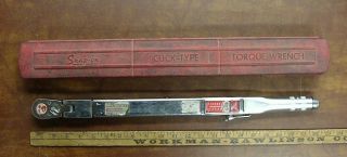Vintage Snap - On Tqfr250a Click Type 1/2 " Flex Head Torque Wrench W/original Case