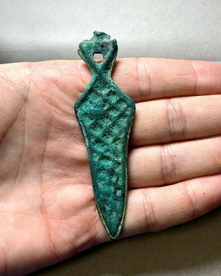 Ancient Amulet " Dagger ",  Koban Culture,  Xiii - Iv Centuries Bc,  Jewelry,  Authentic
