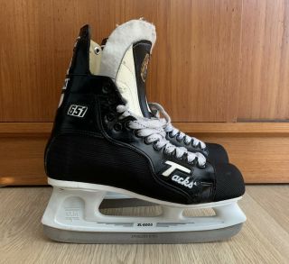 Vintage Ccm 651 Vakutacks - Tacks Hockey Skates - Size 8 - Made In Canada - Leat