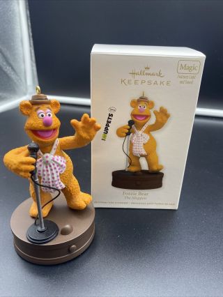 2012 Hallmark Fozzie Bear The Muppets Magic Sound Christmas Keepsake Ornament