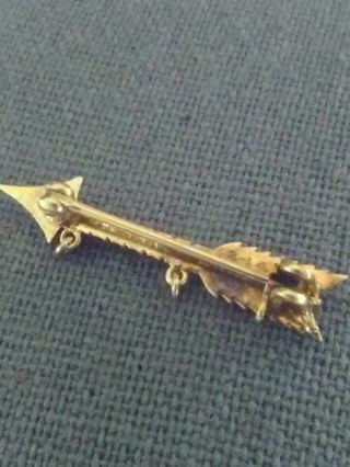 Vintage 10k Gold Pi Beta Phi Sorority Pin.  Pearl.  Stamped 1952.  Length 1 - 1/8 