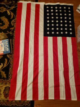 Vintage 48 Star Dettras Bulldog Bunting American Flag 4 