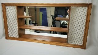 Vtg Turner Shadow Box Wall Mirror Accessory Mid Century Atomic Age Retro Shelf
