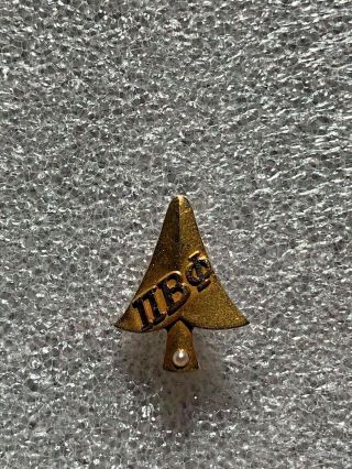 Vintage 10k Gold Pi Beta Phi Arrowhead Sorority Mother ' s Pin Badge 2