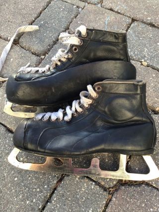 Vintage 1960’s Bauer Goalie Hockey Skates,  Size 8 1/2.