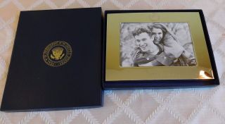 Bill Clinton Presidential Seal White House Gift Silver Picture Frame Authentic