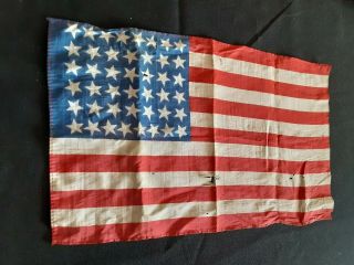 Antique 44 Star Flag Authentic Rare Silk Flag 130,  Years Old