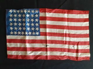 Antique 44 Star Flag Authentic rare Silk Flag 130,  years old 2