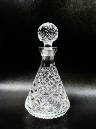Vtg Waterford Crystal Ireland Alana Roly Poly Decanter
