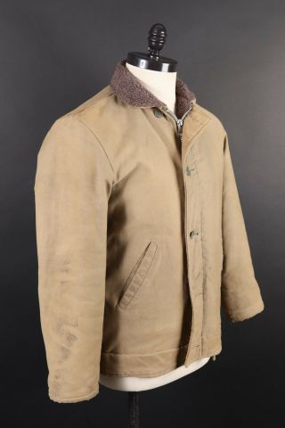 Vintage 60s N1 - 2 N - 1 Usn Us Navy Deck Coat Jacket Usa Mens Size 42