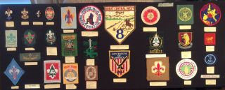 Boy Scout 1957 World Jamboree Patches & Pins,  28 Items.