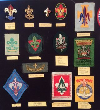 Boy Scout 1957 World Jamboree Patches & Pins,  28 Items. 2
