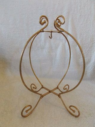 Christmas Ornament Display Stand Holder Gold Tone