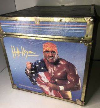Wwf Vintage Wooden Toy Chest Box Ultimate Warrior Hulk Hogan Rockers Lod 1991