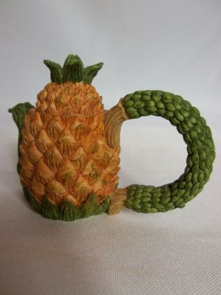 Adorable Collectible Hospitality Pineapple Ornamental 2 ¾” Teapot Figurine 3