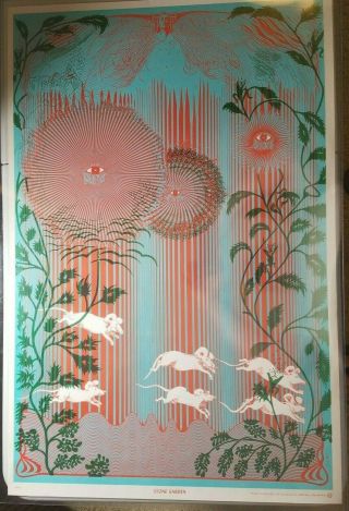 Stone Garden East Totem West 1971 Vintage Psychedelic Blacklight Poster By Satty