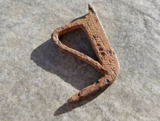 Ancient Roman Iron Fire Striker,  Decorated,  With Flint To Start Fire (2)