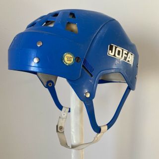 JOFA hockey helmet 23551 Gretzky style blue CRACKED classic vintage 3