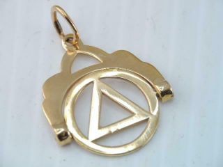 Rare Vintage Solid 14k Gold Spinning Star Of David Charm Or Pendant Judaica