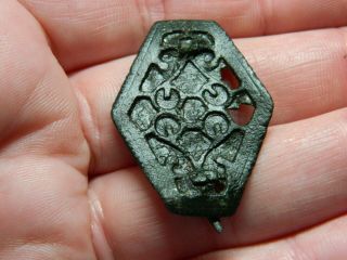 Un Researched Early Medieval / Norman Bronze Mount Metal Detecting Detector