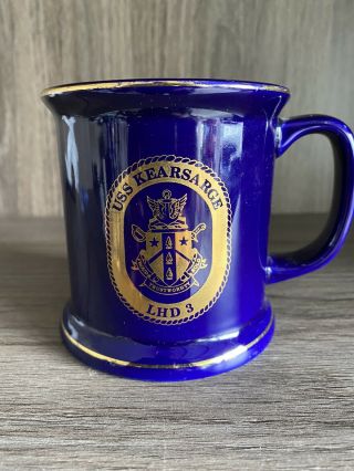 Uss Kearsarge Lhd 3 Us Navy Blue/gold Coffee Mug