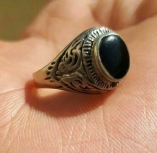 Ancient Antique Silver Solid Legionary Ring Metal Artifact Rare Ring