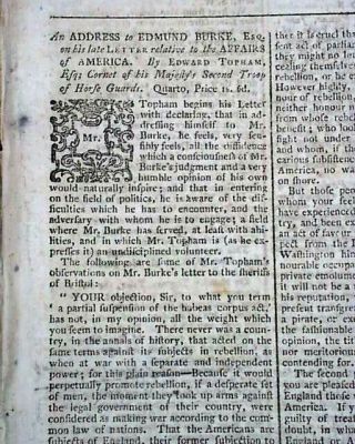 Captain James Cook South Sea Explorations & Revolutionary War 1777 Uk Newspaper