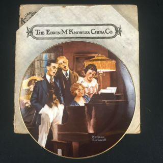 Vtg Collector Plate 1984 Norman Rockwell Close Harmony Light Campaign Series