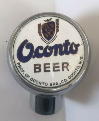 Vintage Oconto beer tap ball knob handle - Oconto WI - Ball SUNDAY 1 3